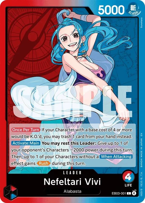 Image for Nefeltari Vivi (001) (EB03-001) (EB-03) - One Piece Card Game
