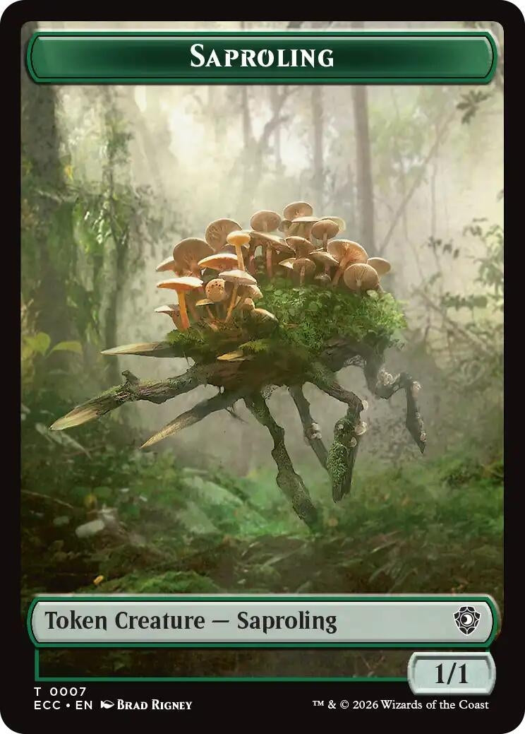 Image for Saproling // The Monarch Double-Sided Token (7 // 12) (ECC) - Magic: The Gathering