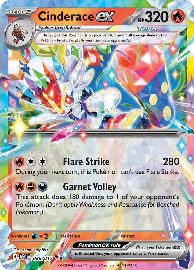 Image for Cinderace ex (038/217) (ASC) - Pokemon