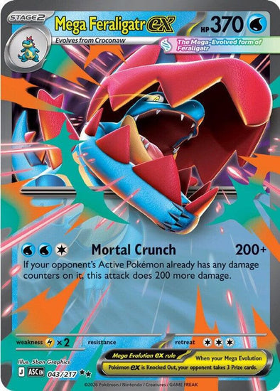 Mega Feraligatr ex - 043/217 - Double Rare