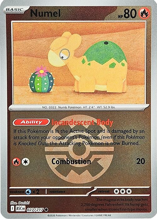 Image for Numel - 027/217 (Quick Ball) (027/217) (ASC) - Pokemon