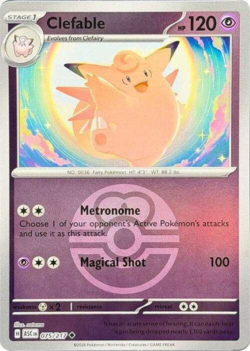 Image for Clefable (Love Ball) (075/217) (ASC) - Pokemon