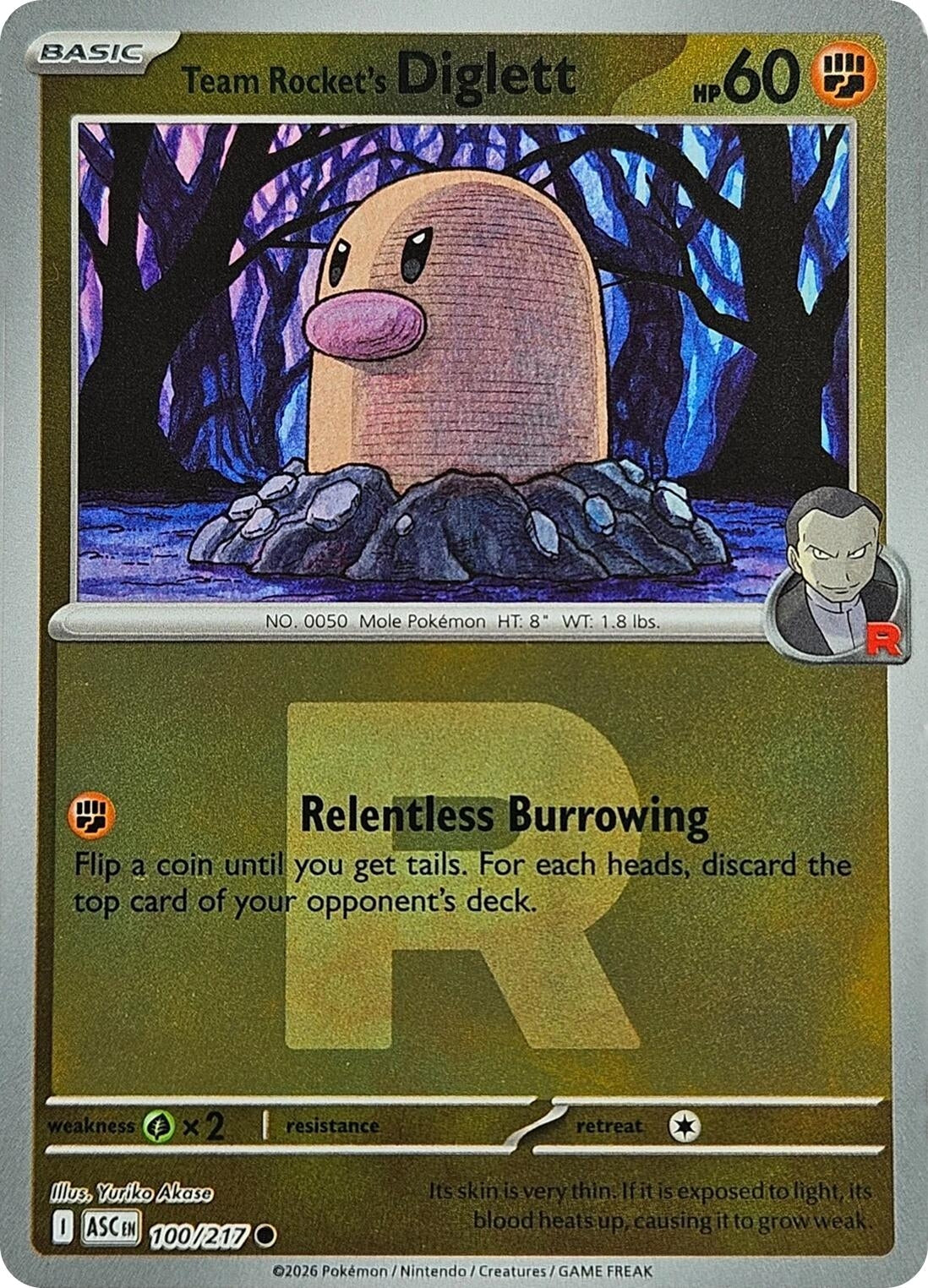 Image for Team Rocket's Diglett (Team Rocket) (100/217) (ASC) - Pokemon