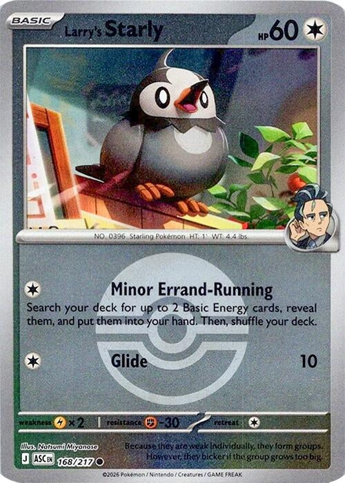 Image for Larry's Starly (Poke Ball) (168/217) (ASC) - Pokemon