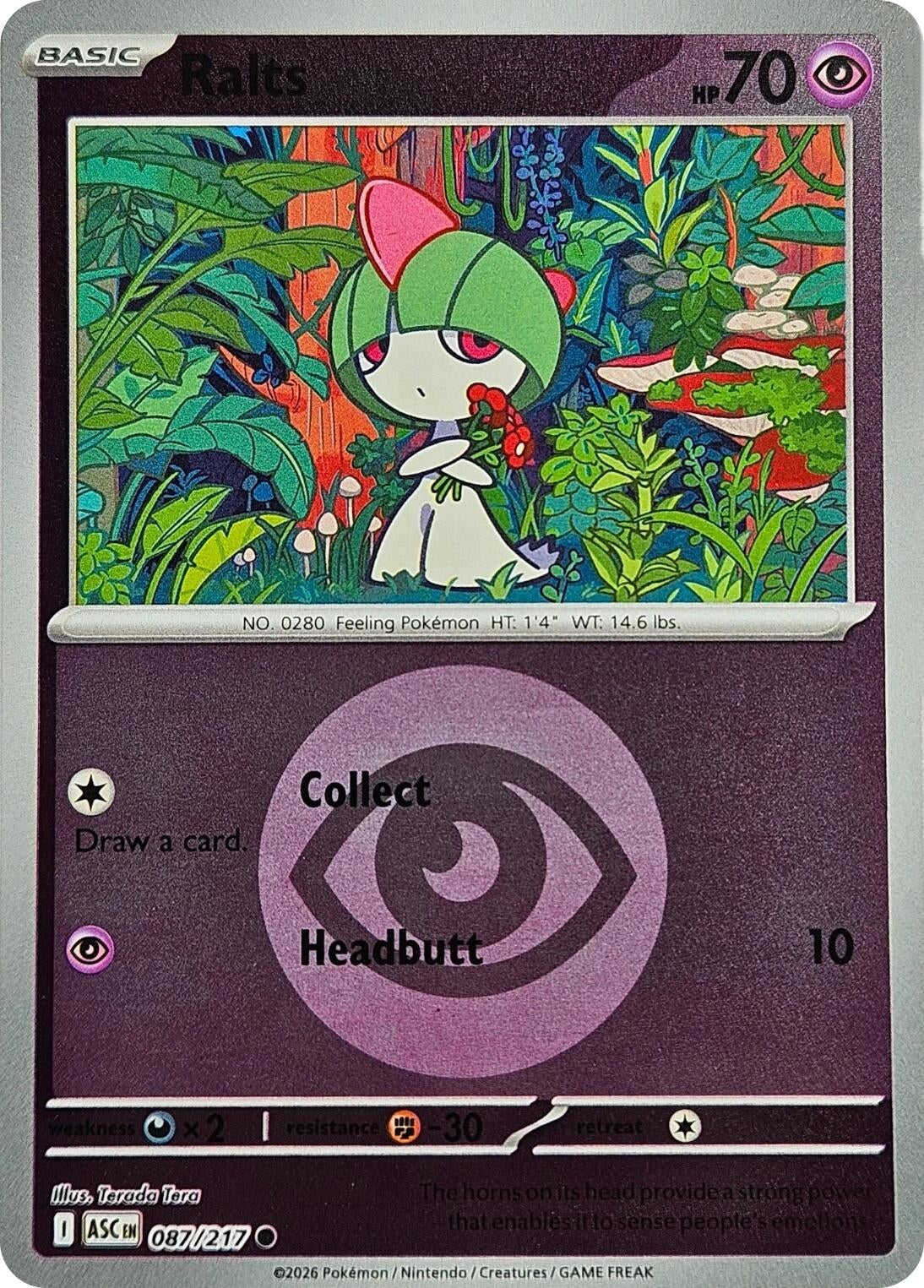 Image for Ralts (Energy Symbol Pattern) (087/217) (ASC) - Pokemon