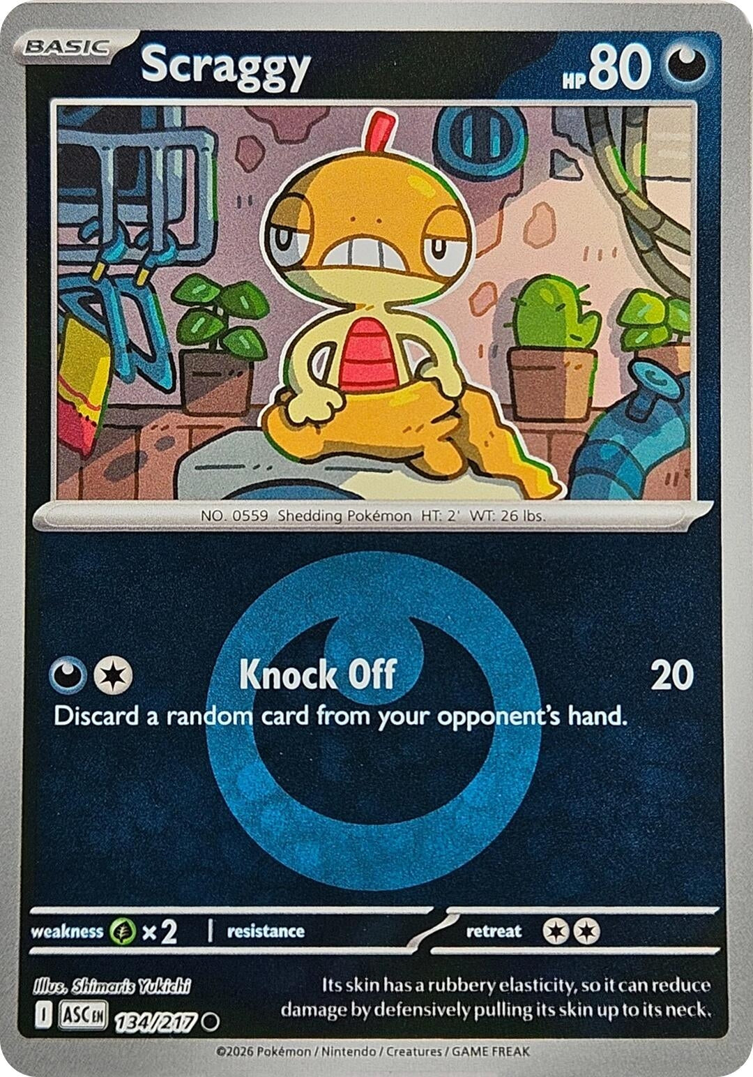 Image for Scraggy (Energy Symbol Pattern) (134/217) (ASC) - Pokemon