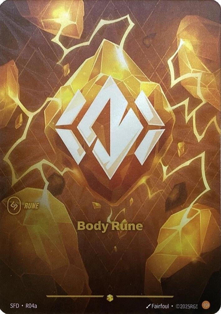 Image for Body Rune (Alternate Art) (R04a) (SFD) - Riftbound: League of Legends Trading Card Game