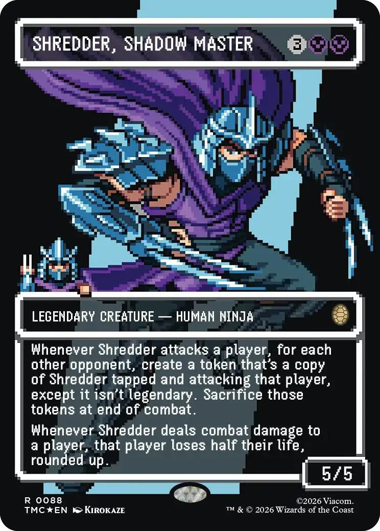 Image for Shredder, Shadow Master (Borderless) (Surge Foil) (88) (TMC) - Magic: The Gathering