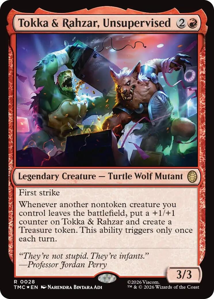 Image for Tokka & Rahzar, Unsupervised (Surge Foil) (28) (TMC) - Magic: The Gathering
