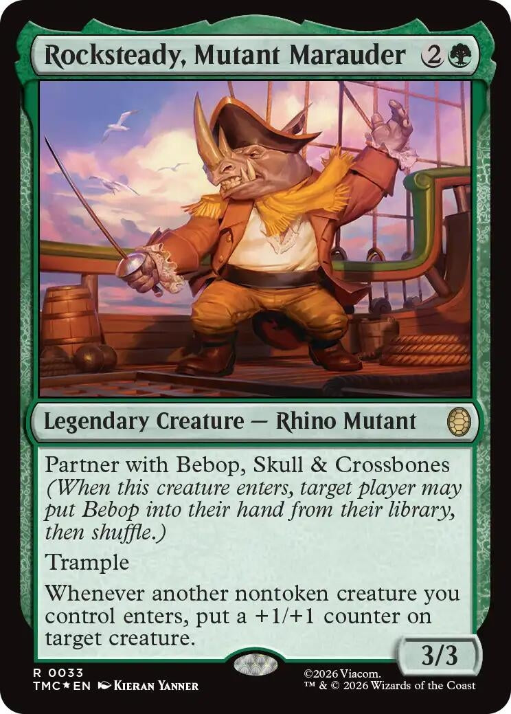 Image for Rocksteady, Mutant Marauder (Surge Foil) (33) (TMC) - Magic: The Gathering