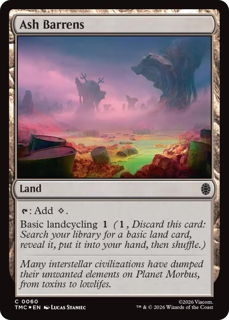 Image for Ash Barrens (Surge Foil) (60) (TMC) - Magic: The Gathering