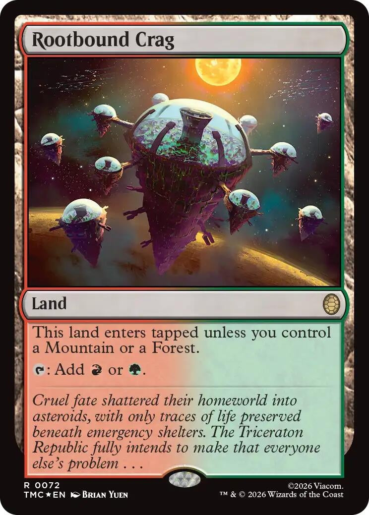 Image for Rootbound Crag (Surge Foil) (72) (TMC) - Magic: The Gathering