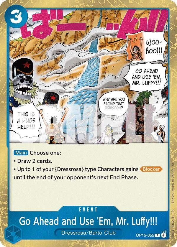 Image for Go Ahead and Use 'Em, Mr. Luffy!!! (OP15-055) (OP15-EB04) - One Piece Card Game