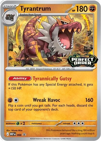 Image for Tyrantrum - 066 [Staff] (066) (MEP) - Pokemon