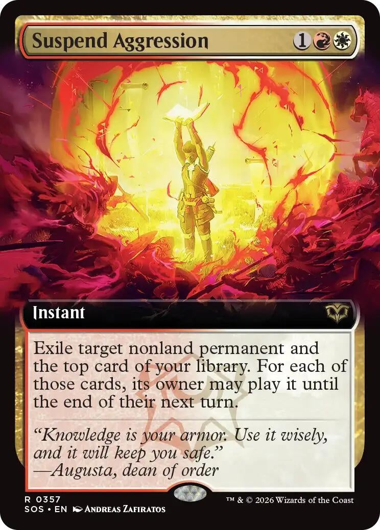 Image for Suspend Aggression (Extended Art) (357) (SOS) - Magic: The Gathering