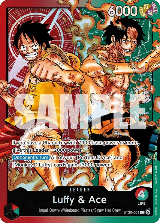 Image for Luffy & Ace (ST30-001) (ST-30) - One Piece Card Game