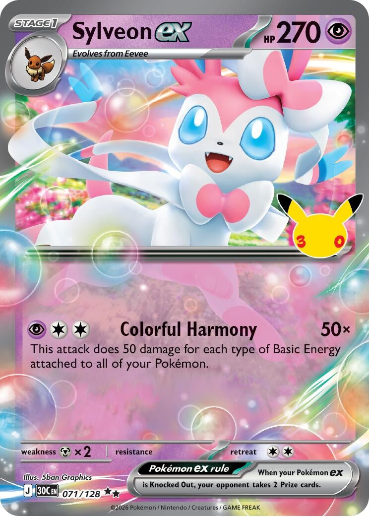Image for Sylveon ex (071/128) (30C) - Pokemon