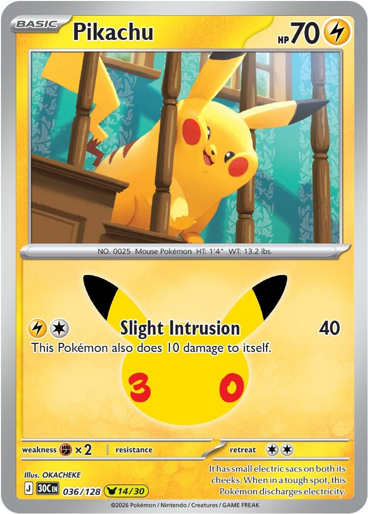 Image for Pikachu (036/128) (30C) - Pokemon