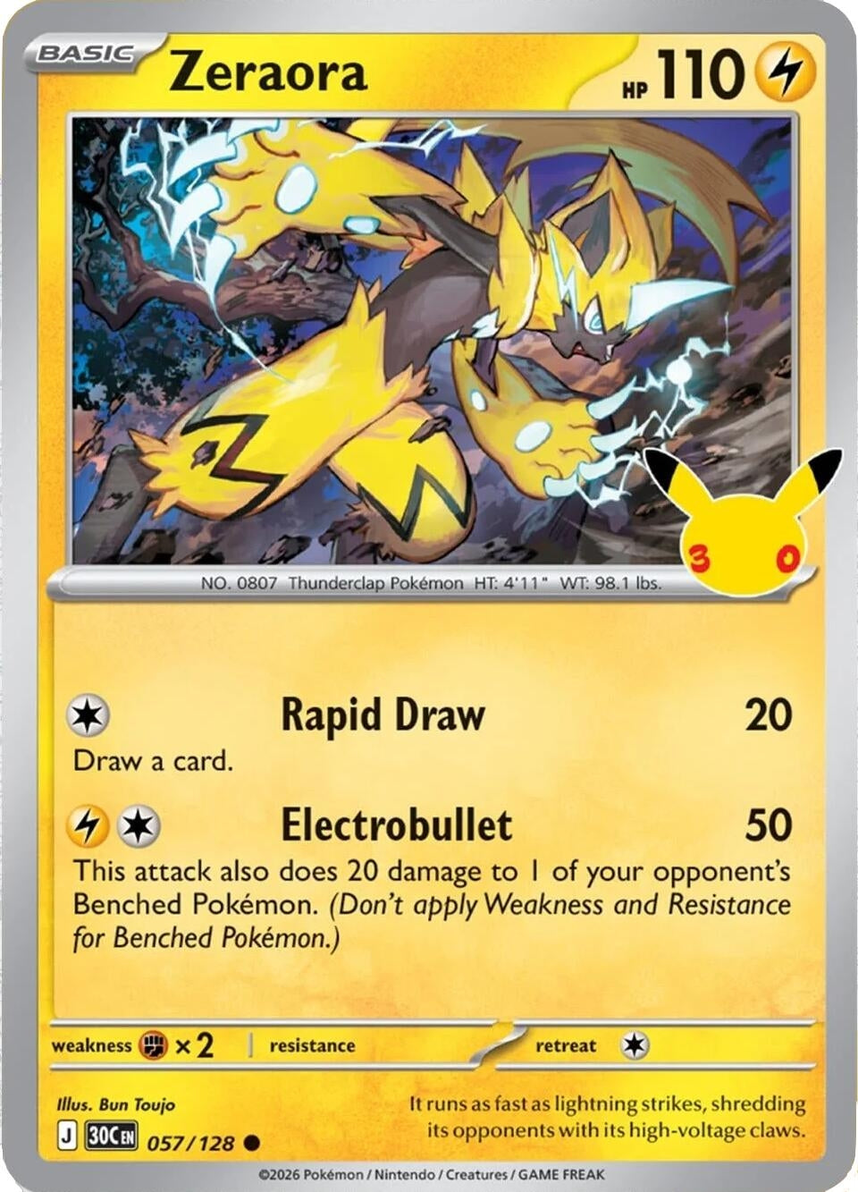 Image for Zeraora (057/128) (30C) - Pokemon