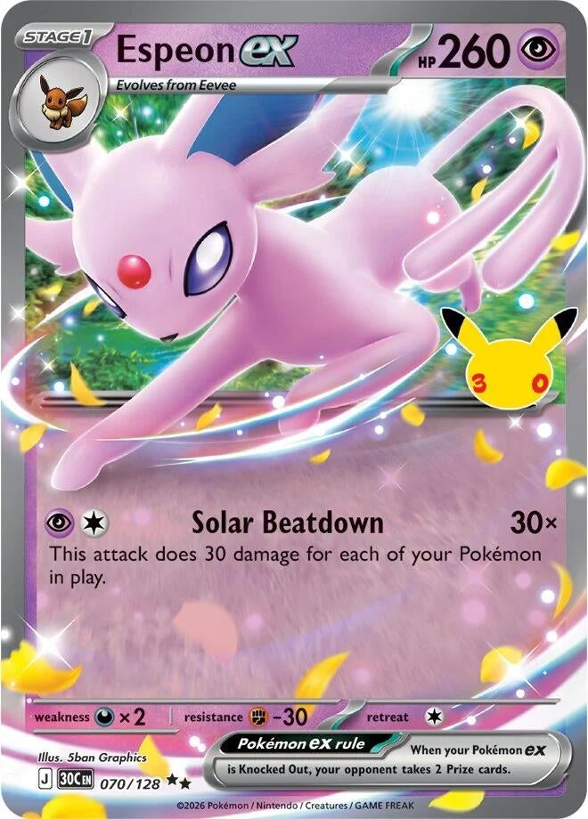 Image for Espeon ex (070/128) (30C) - Pokemon