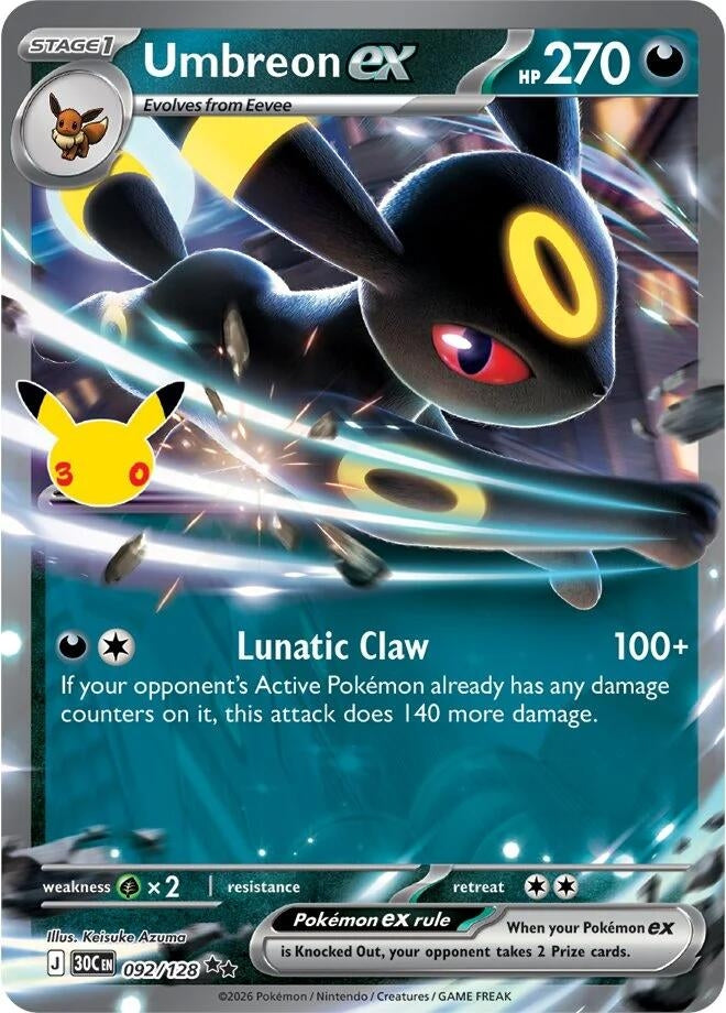 Image for Umbreon ex (092/128) (30C) - Pokemon