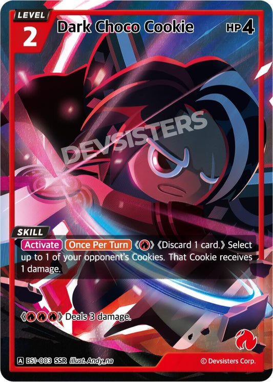 Image for Dark Choco Cookie (SSR) (BS1-003) (BS1-BS2) - CookieRun: Braverse TCG