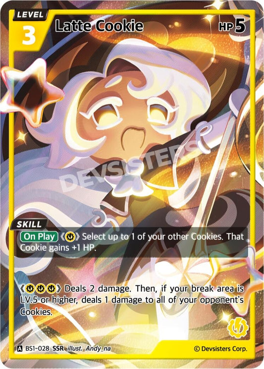 Image for Latte Cookie (SSR) (BS1-028) (BS1-BS2) - CookieRun: Braverse TCG