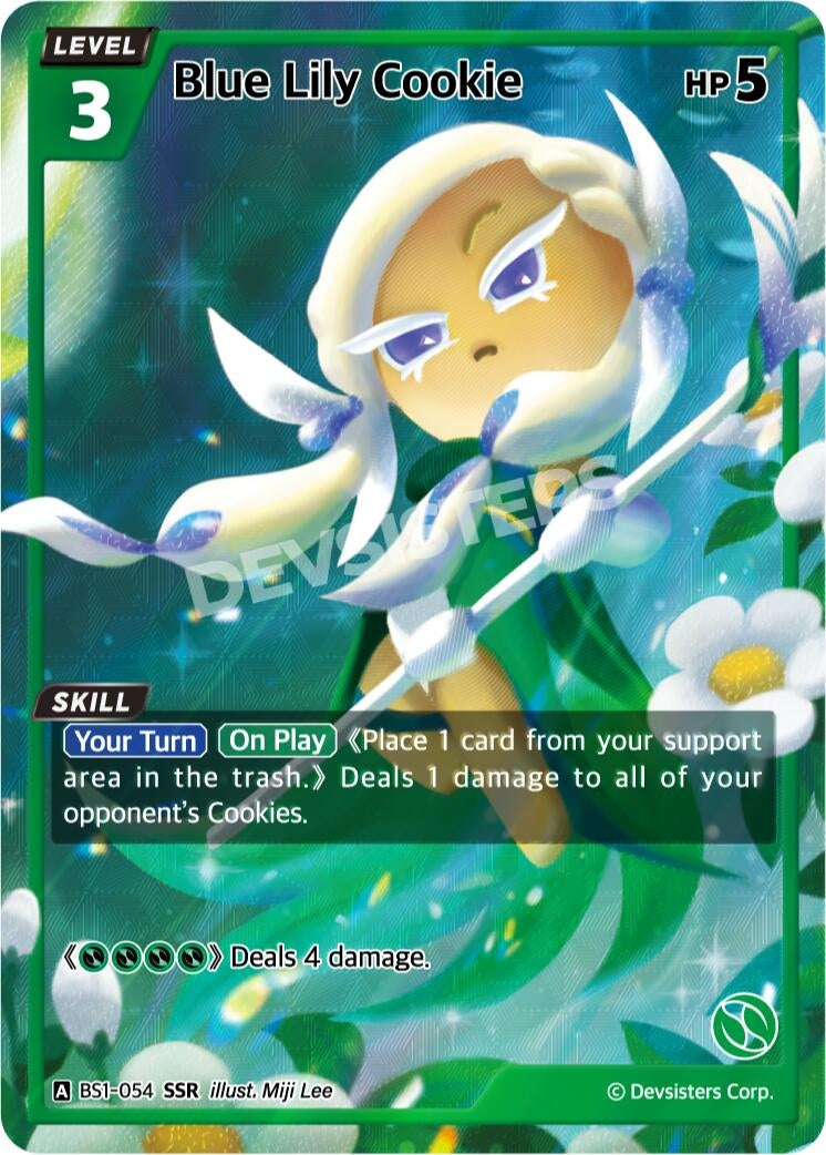 Image for Blue Lily Cookie (SSR) (BS1-054) (BS1-BS2) - CookieRun: Braverse TCG