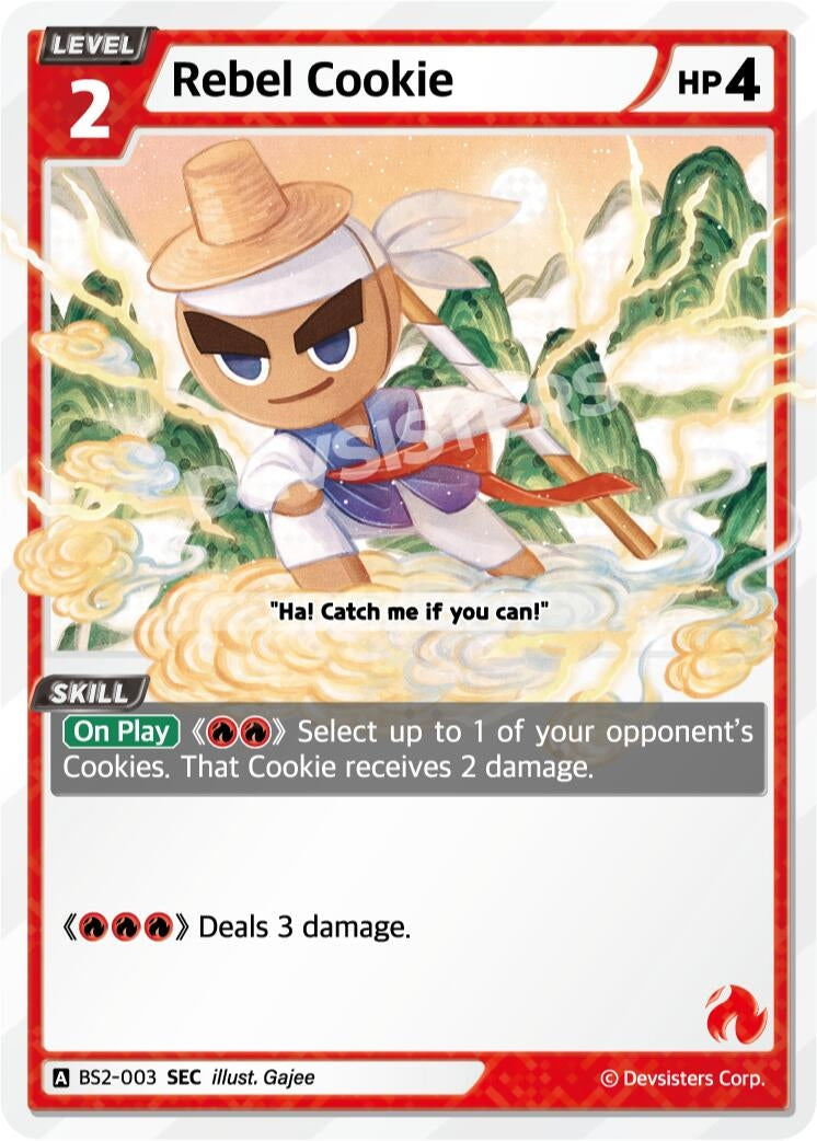 Image for Rebel Cookie (SEC) (BS2-003) (BS1-BS2) - CookieRun: Braverse TCG