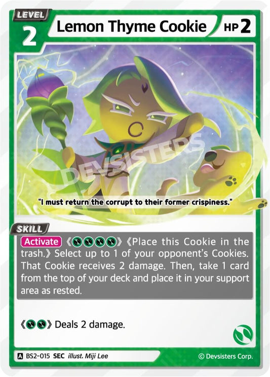 Image for Lemon Thyme Cookie (SEC) (BS2-015) (BS1-BS2) - CookieRun: Braverse TCG