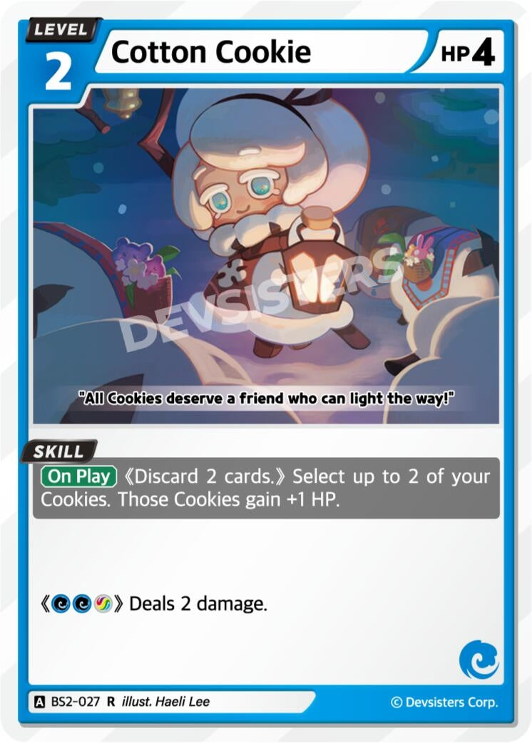Image for Cotton Cookie (BS2-027) (BS1-BS2) - CookieRun: Braverse TCG