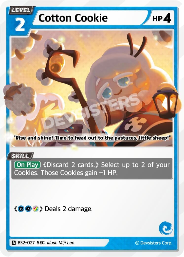 Image for Cotton Cookie (SEC) (BS2-027) (BS1-BS2) - CookieRun: Braverse TCG
