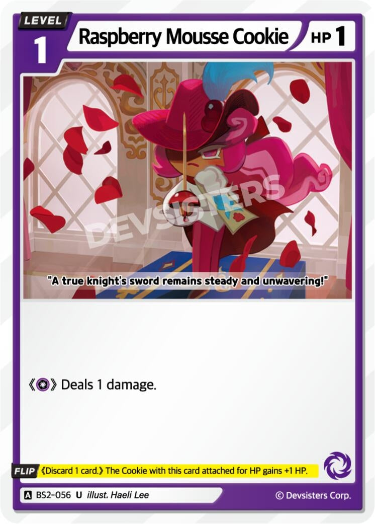 Image for Raspberry Mousse Cookie (BS2-056) (BS1-BS2) - CookieRun: Braverse TCG