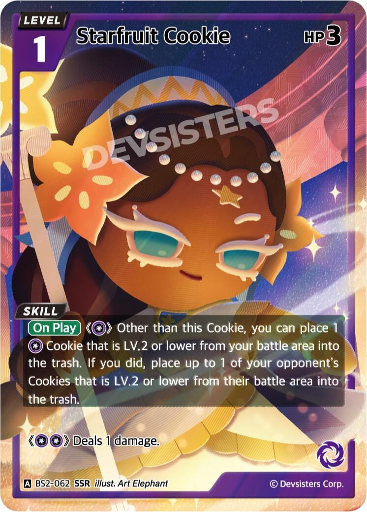 Image for Starfruit Cookie (SSR) (BS2-062) (BS1-BS2) - CookieRun: Braverse TCG