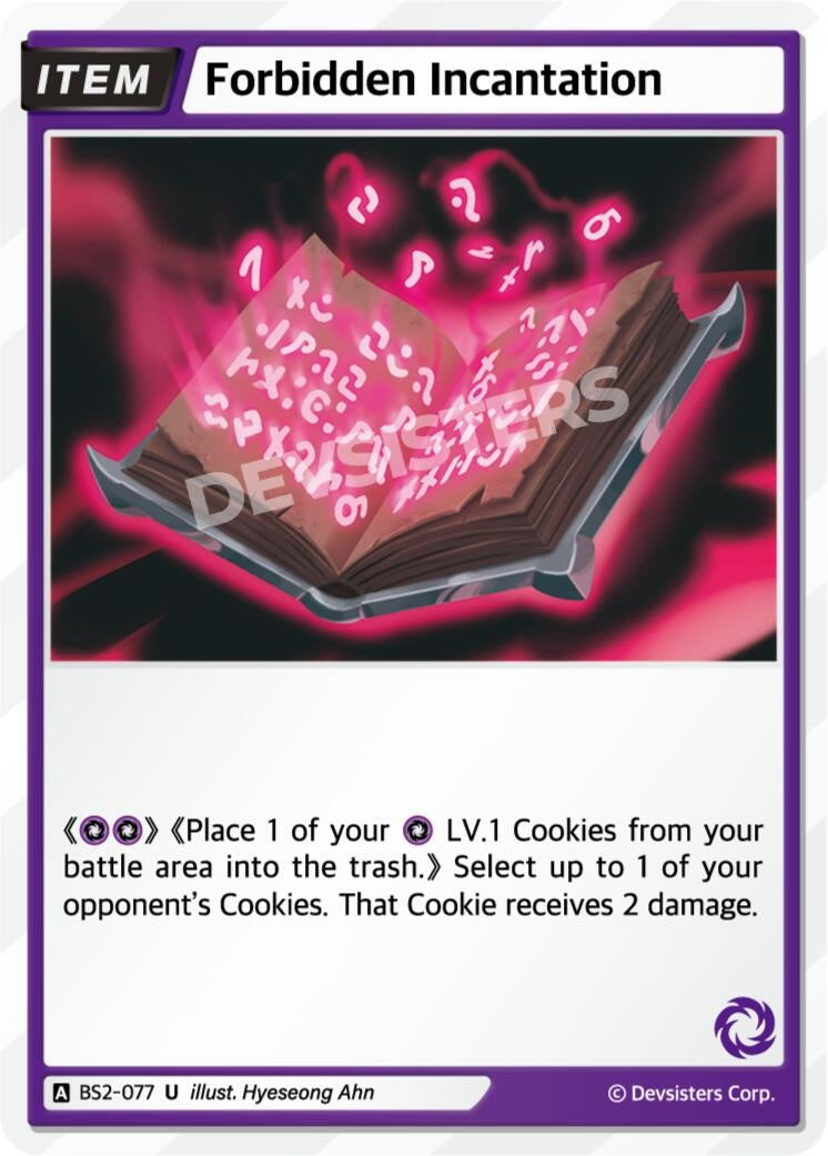 Image for Forbidden Incantation (BS2-077) (BS1-BS2) - CookieRun: Braverse TCG