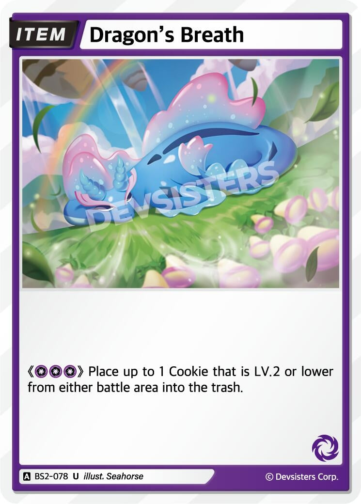 Image for Dragon's Breath (BS2-078) (BS1-BS2) - CookieRun: Braverse TCG