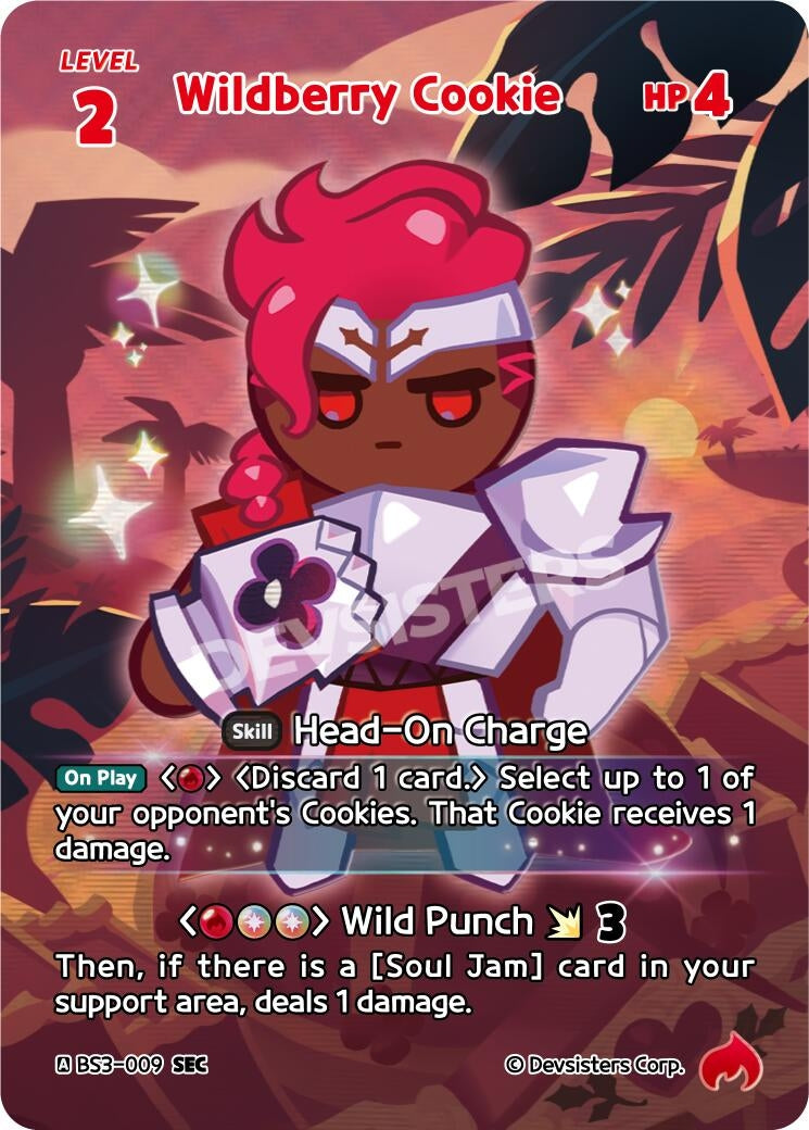 Image for Wildberry Cookie (009) (SEC) (BS3-009) (BS3-BS4) - CookieRun: Braverse TCG
