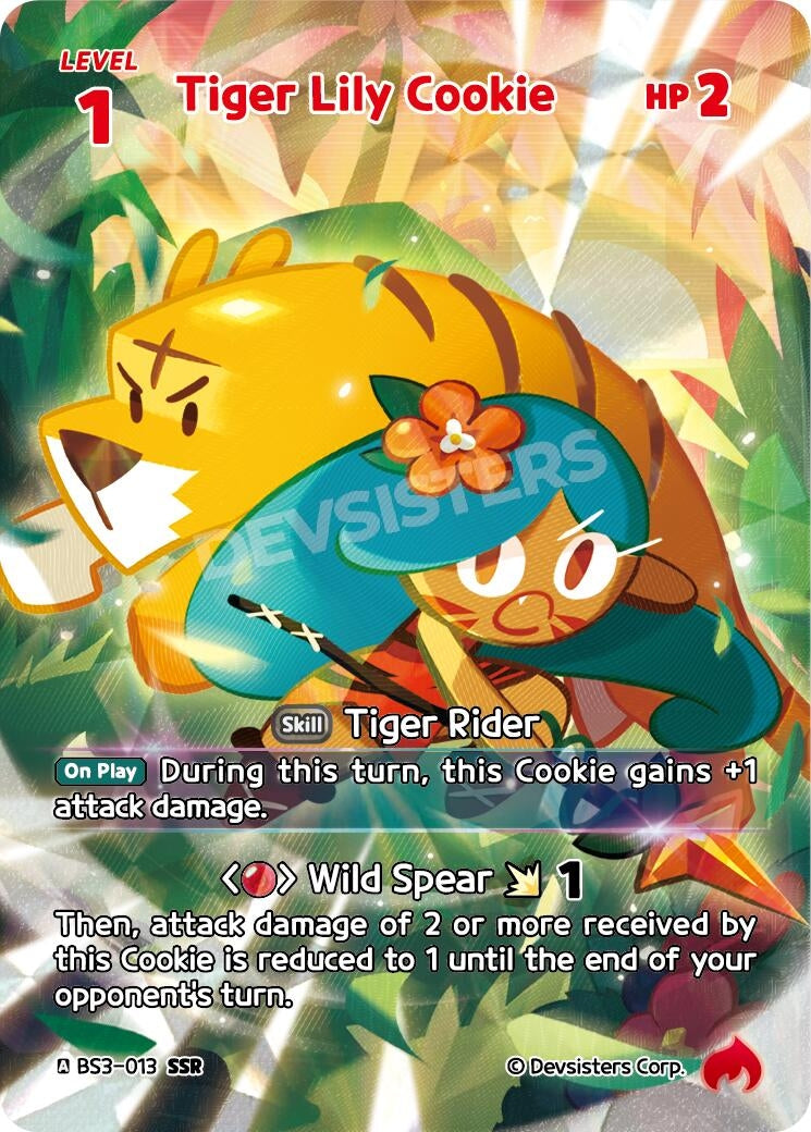 Image for Tiger Lily Cookie (013) (SSR) (BS3-013) (BS3-BS4) - CookieRun: Braverse TCG