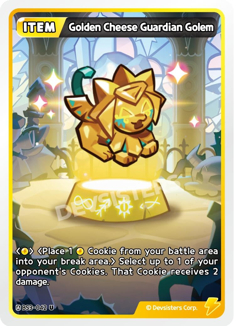 Image for Golden Cheese Guardian Golem (BS3-042) (BS3-BS4) - CookieRun: Braverse TCG