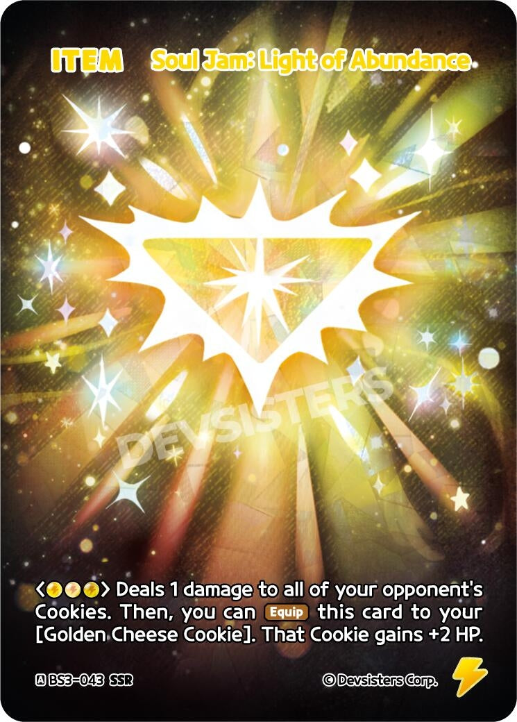 Image for Soul Jam: Light of Abundance (SSR) (BS3-043) (BS3-BS4) - CookieRun: Braverse TCG