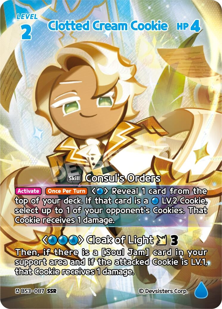 Image for Clotted Cream Cookie (SSR) (BS3-087) (BS3-BS4) - CookieRun: Braverse TCG