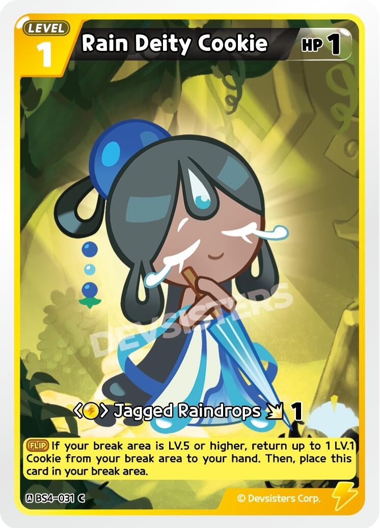 Image for Rain Deity Cookie (BS4-031) (BS3-BS4) - CookieRun: Braverse TCG