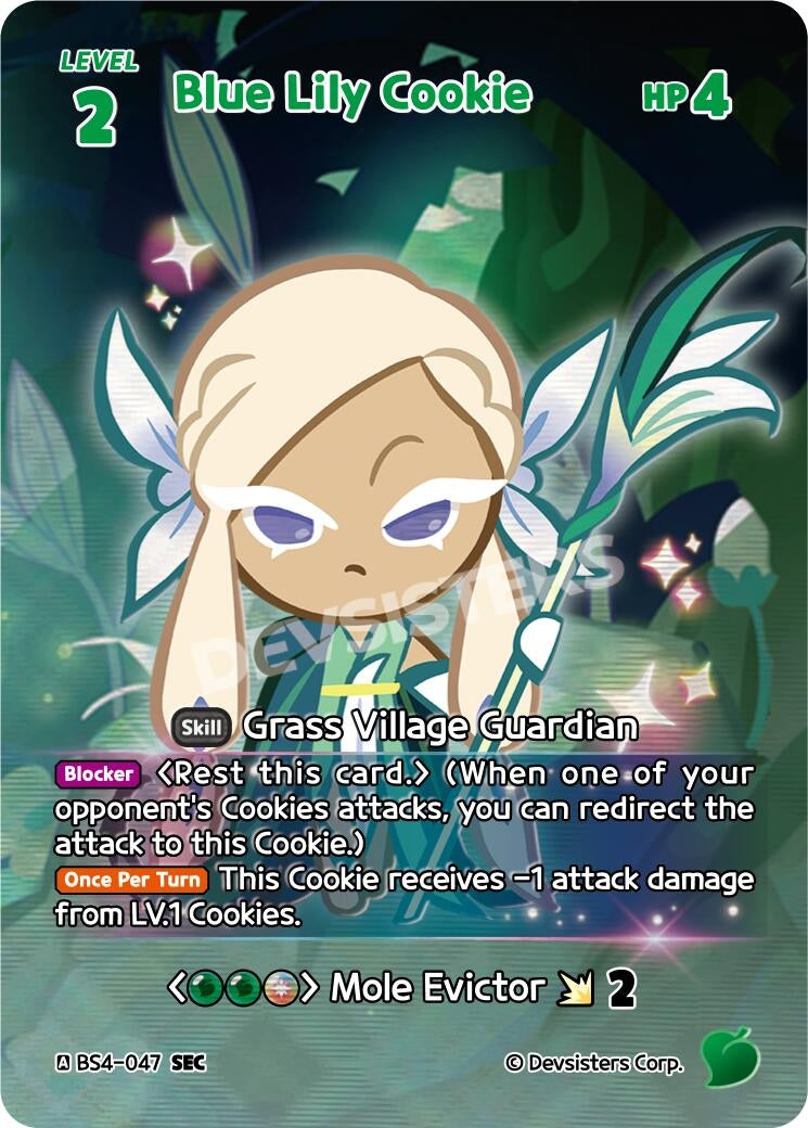Image for Blue Lily Cookie (SEC) (BS4-047) (BS3-BS4) - CookieRun: Braverse TCG