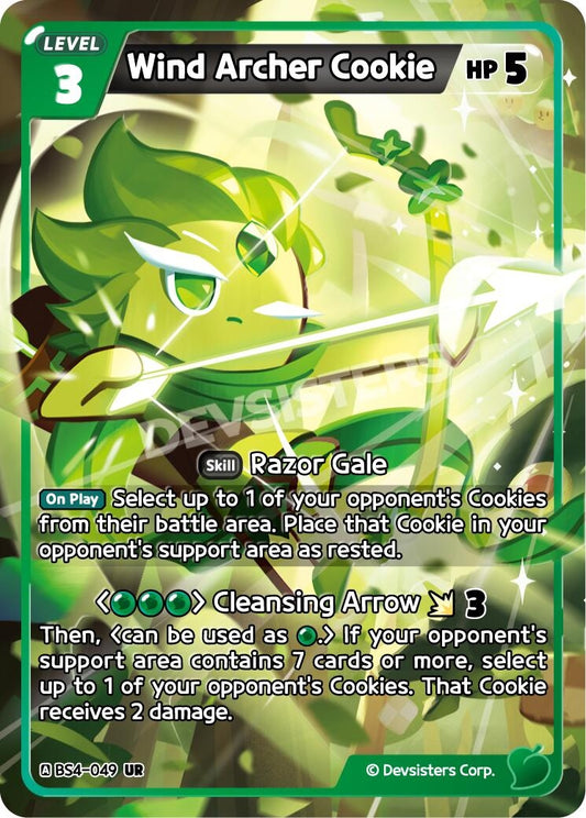 Image for Wind Archer Cookie (BS4-049) (BS3-BS4) - CookieRun: Braverse TCG