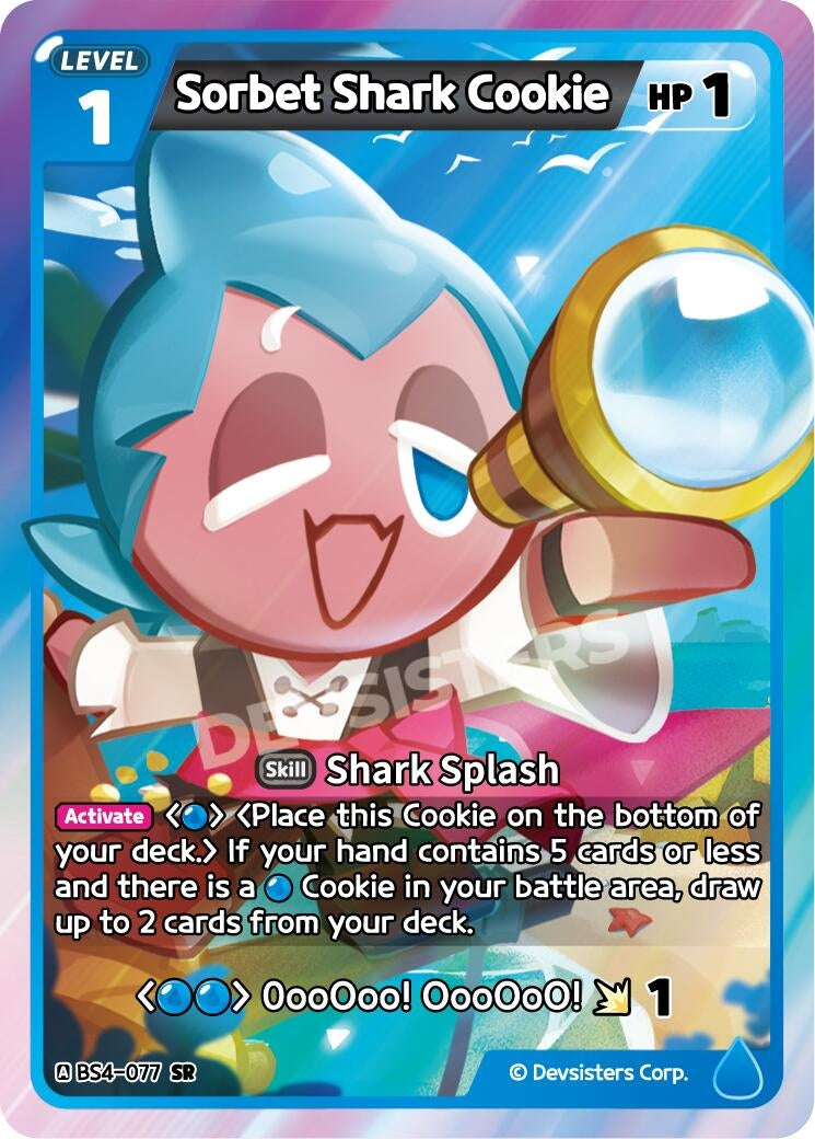 Image for Sorbet Shark Cookie (BS4-077) (BS3-BS4) - CookieRun: Braverse TCG
