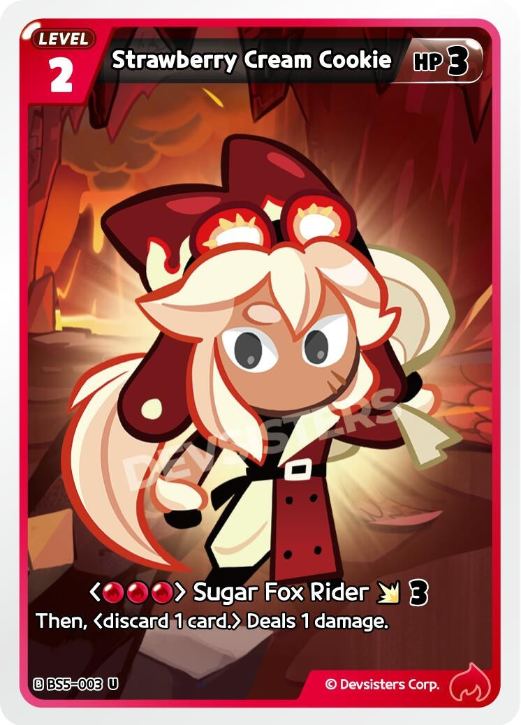 Image for Strawberry Cream Cookie (BS5-003) (BS5-BS7) - CookieRun: Braverse TCG