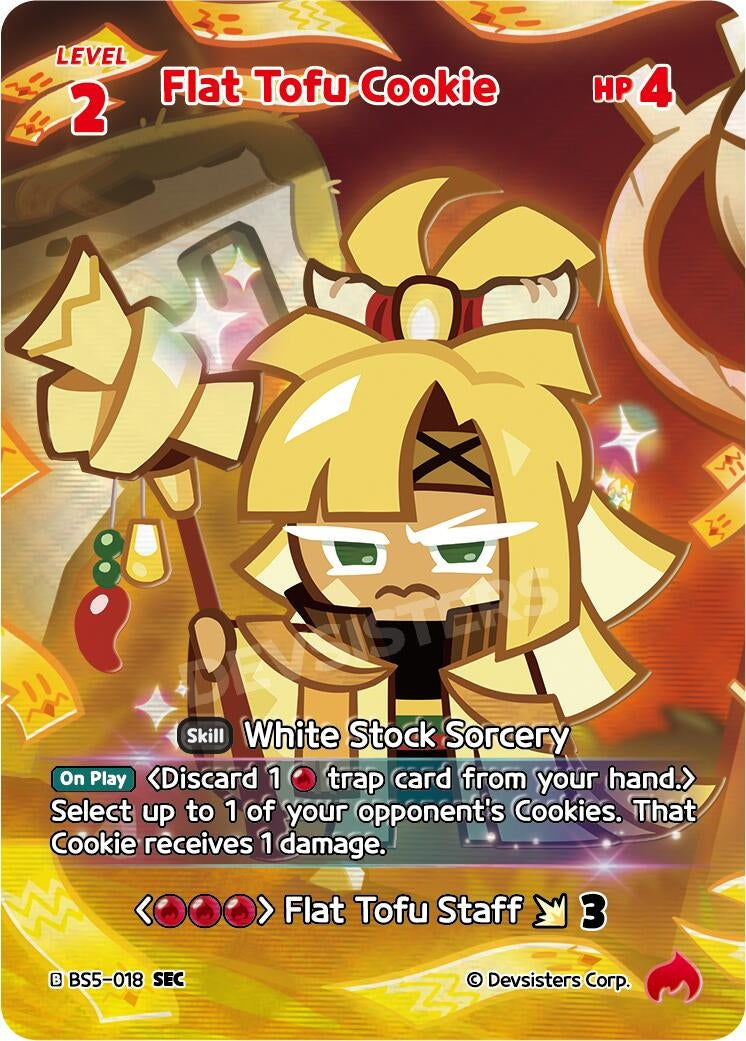 Image for Flat Tofu Cookie (SEC) (BS5-018) (BS5-BS7) - CookieRun: Braverse TCG