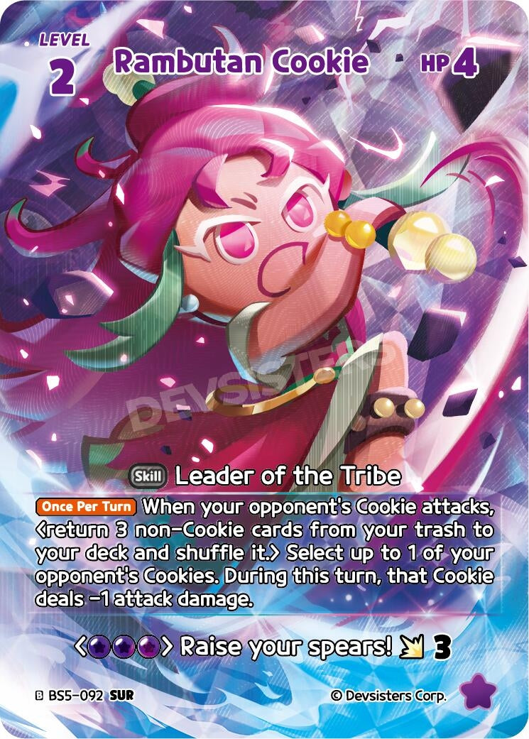 Image for Rambutan Cookie (SUR) (BS5-092) (BS5-BS7) - CookieRun: Braverse TCG