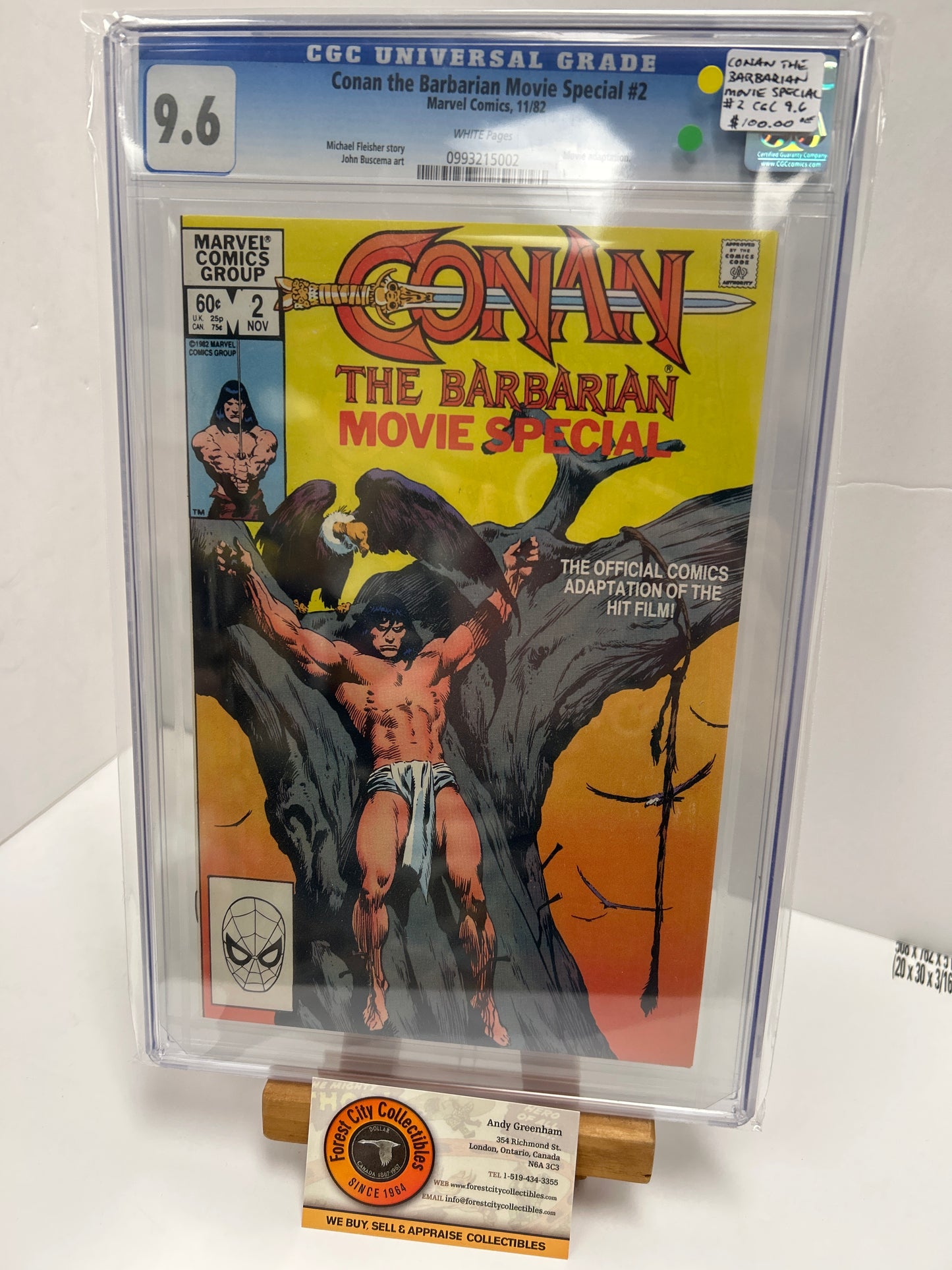 Conan the barbarian Movie Special #2 (White Pages) {CGC 9.6}