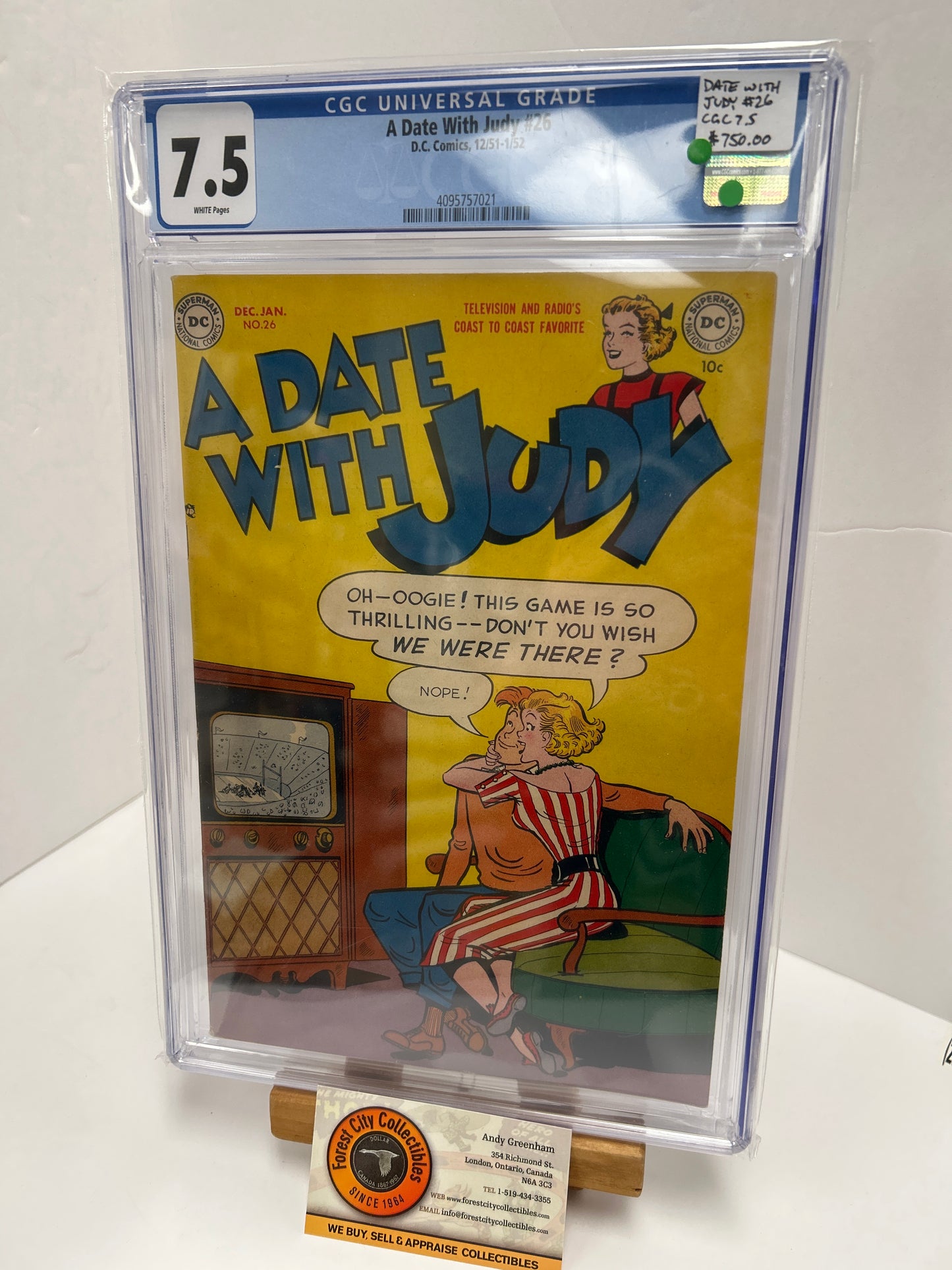 A Date With Judy #26 (Wite Pages) {CGC 7.5}